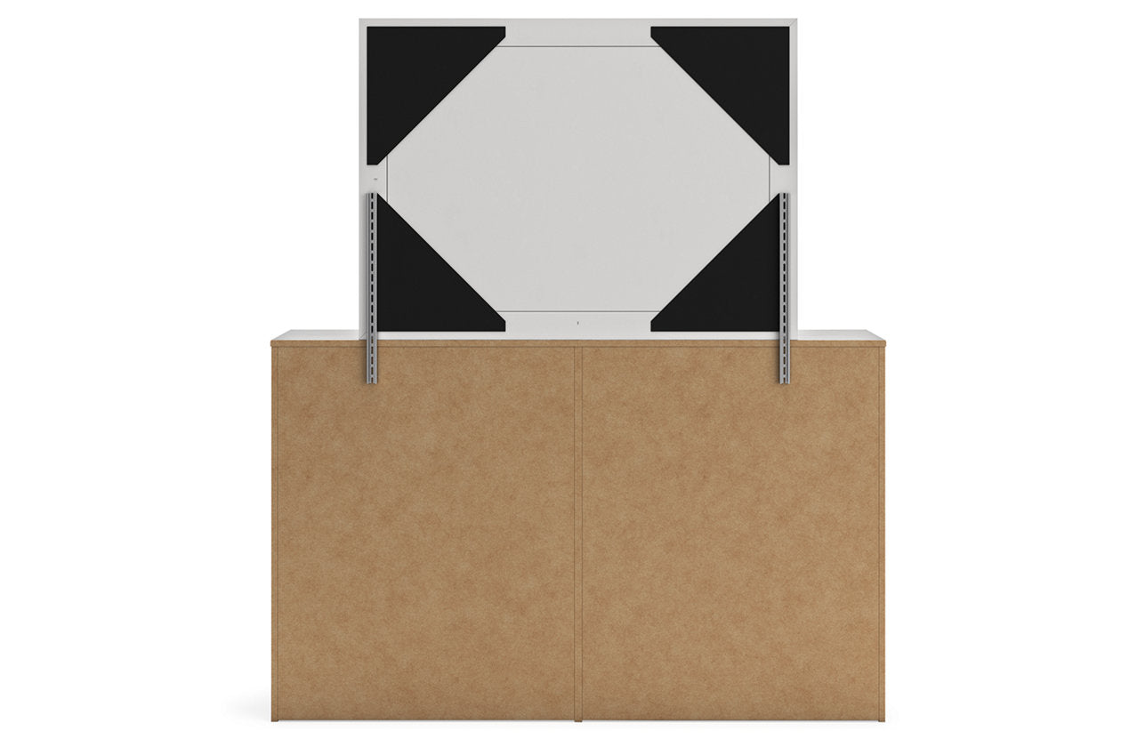 Cayboni Whitewash Dresser and Mirror -  Ashley - Luna Furniture
