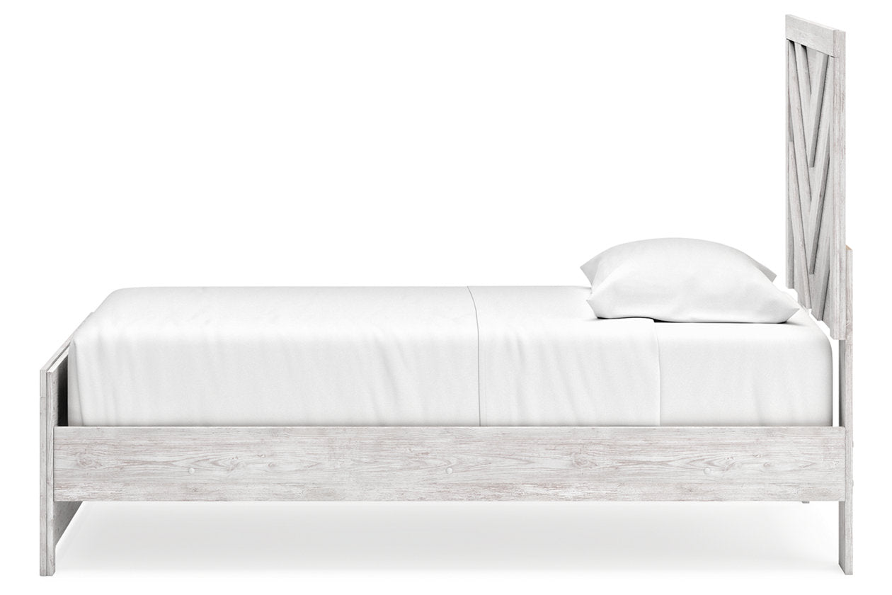 Cayboni Whitewash Twin Panel Bed -  Ashley - Luna Furniture