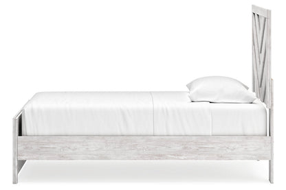 Cayboni Whitewash Twin Panel Bed -  Ashley - Luna Furniture