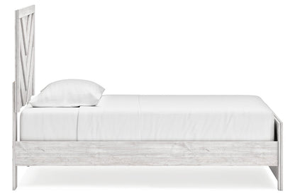 Cayboni Whitewash Twin Panel Bed -  Ashley - Luna Furniture