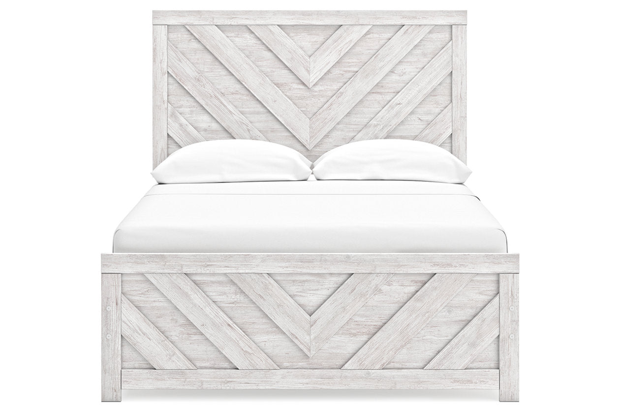 Cayboni Whitewash Full Panel Bed -  Ashley - Luna Furniture