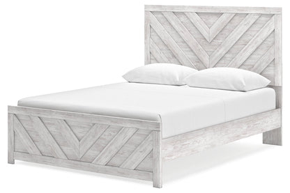 Cayboni Whitewash Queen Panel Bed -  Ashley - Luna Furniture