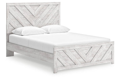 Cayboni Whitewash Queen Panel Bed -  Ashley - Luna Furniture