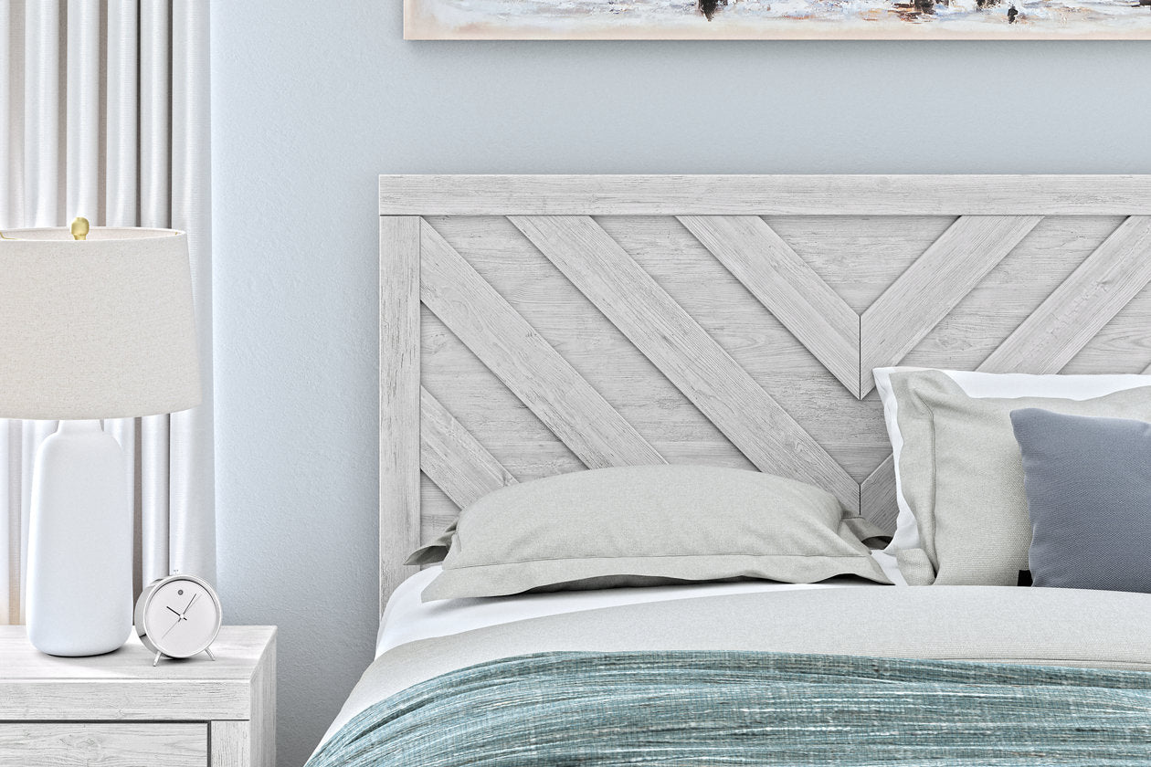 Cayboni Whitewash Queen Panel Bed -  Ashley - Luna Furniture