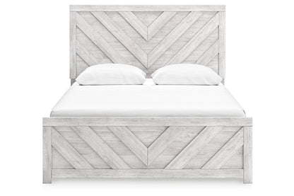 Cayboni Whitewash Queen Panel Bed -  Ashley - Luna Furniture