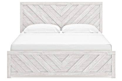 Cayboni Whitewash King Panel Bed -  Ashley - Luna Furniture