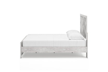 Cayboni Whitewash King Panel Bed -  Ashley - Luna Furniture