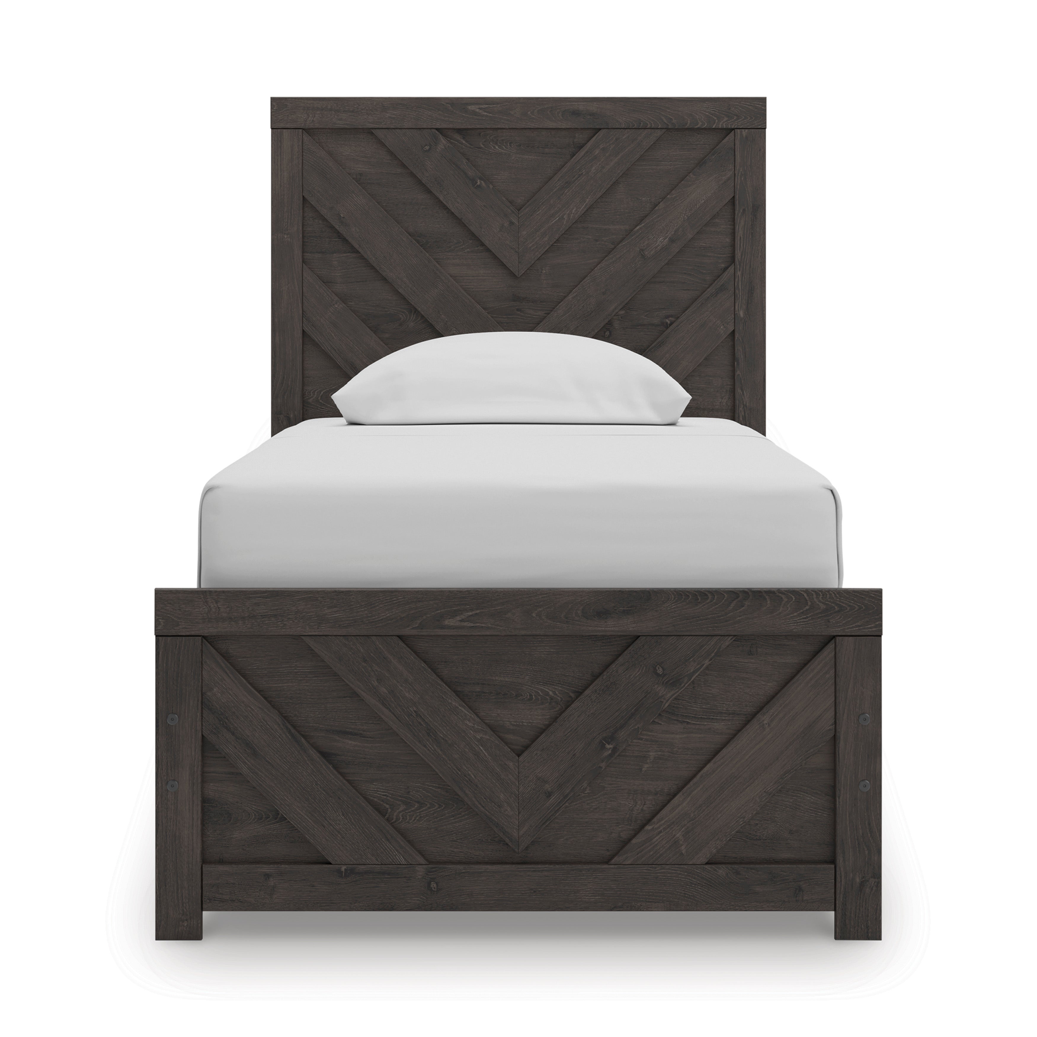 Prendonea Charcoal Twin Panel Bed from Ashley - Luna Furniture