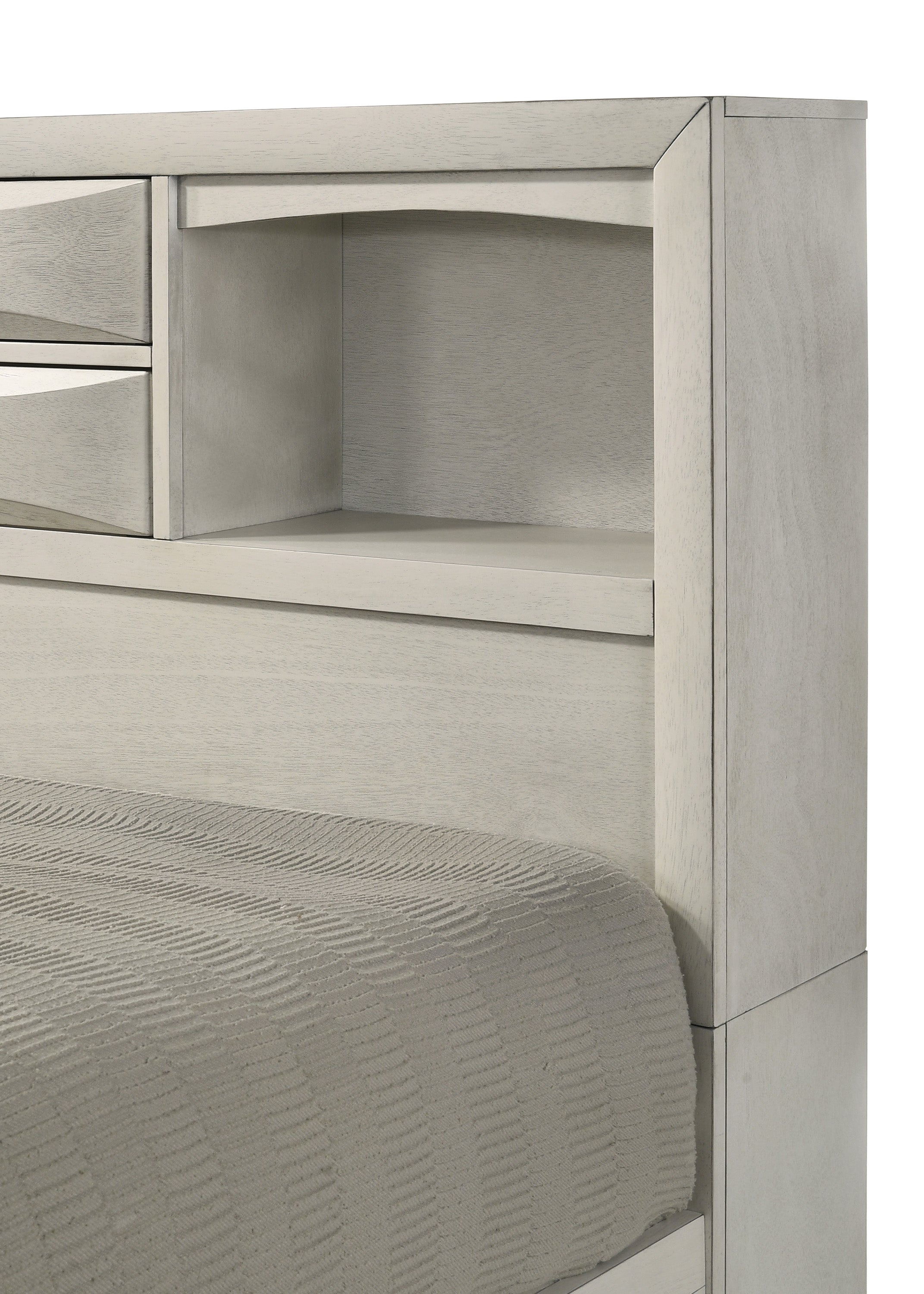 Emily White Queen Storage Platform Bed from Crown Mark - Luna Furniture