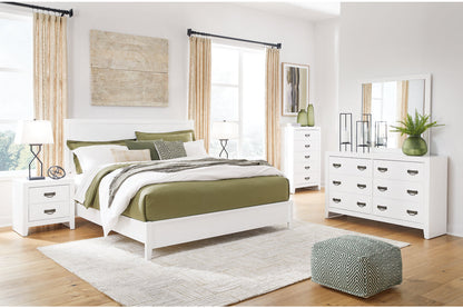 Binterglen White King Panel Bed -  Ashley - Luna Furniture