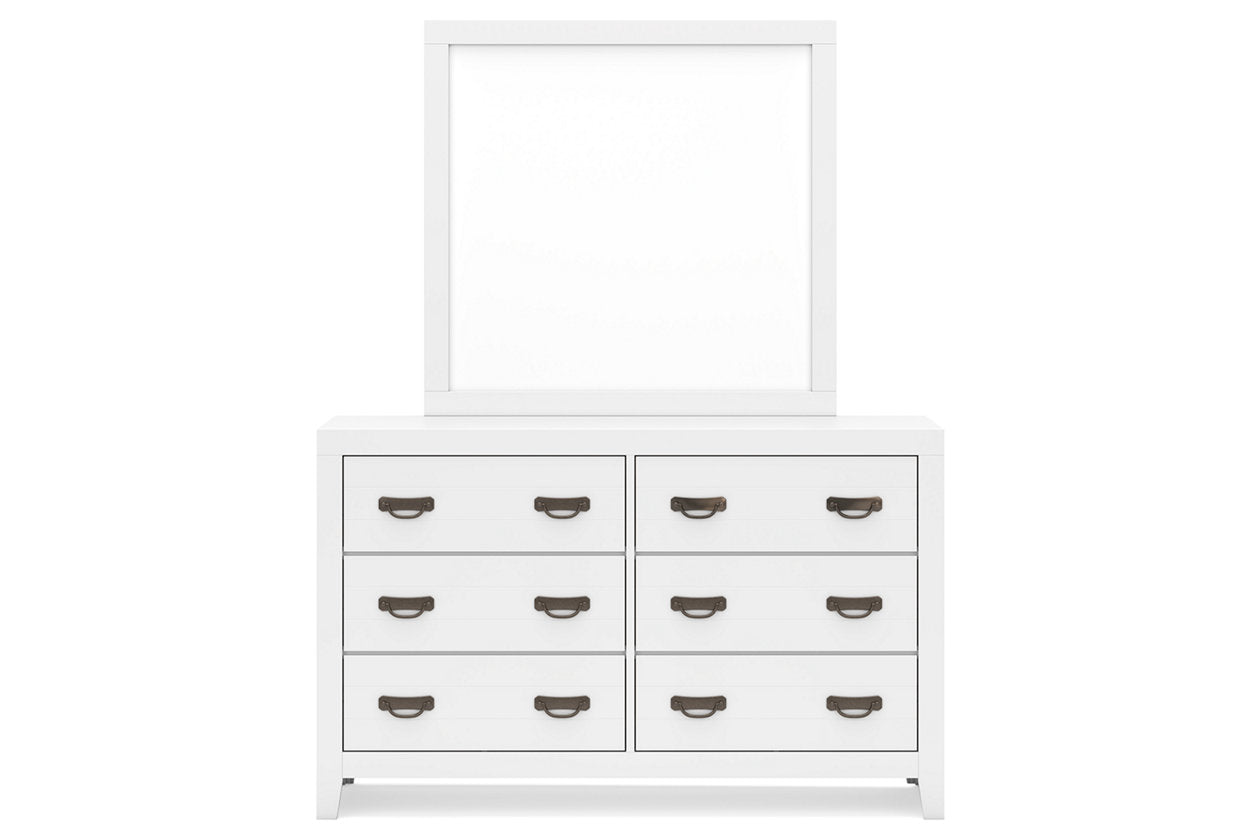 Binterglen White Dresser and Mirror -  Ashley - Luna Furniture