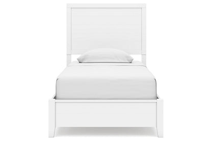 Binterglen White Twin Panel Bed -  Ashley - Luna Furniture