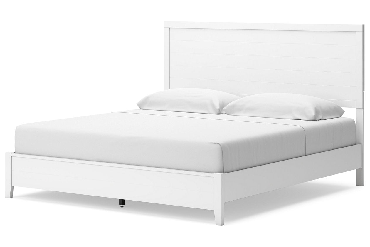Binterglen White King Panel Bed -  Ashley - Luna Furniture