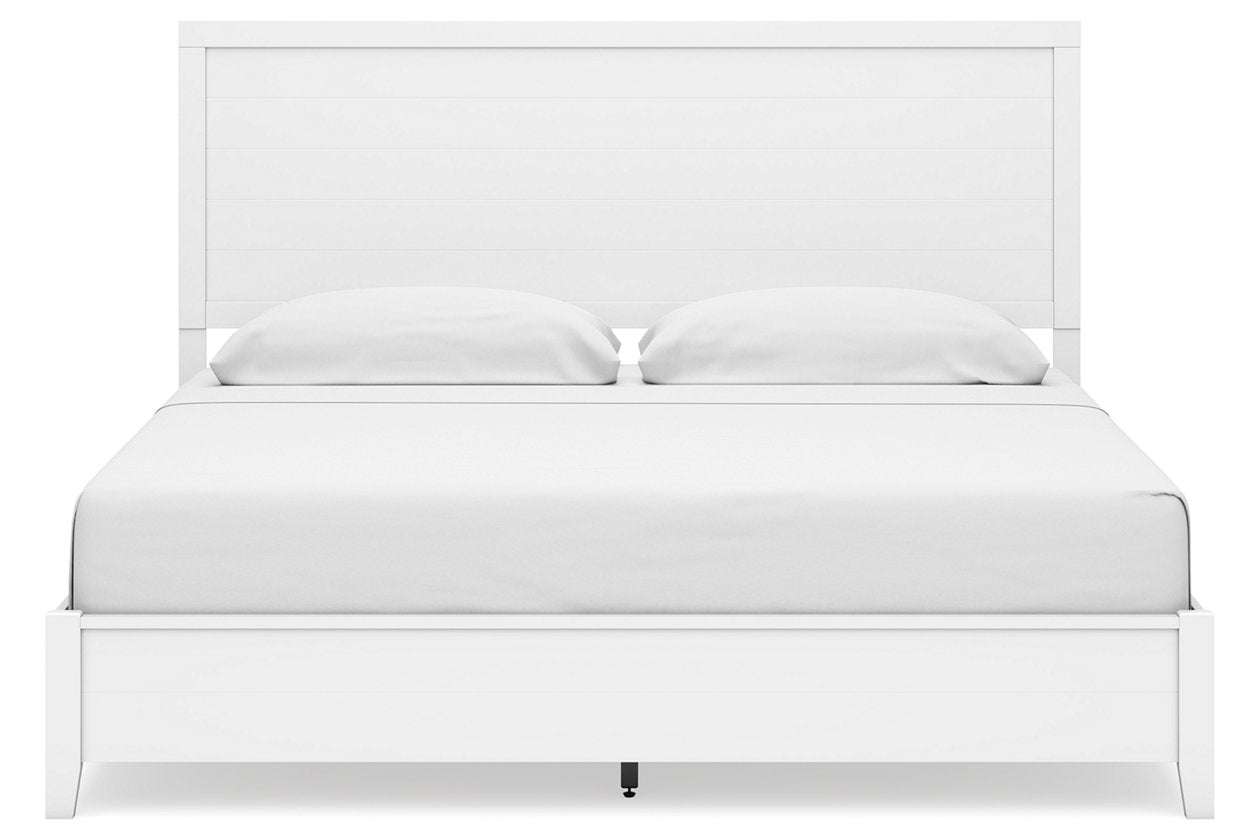 Binterglen White King Panel Bed -  Ashley - Luna Furniture