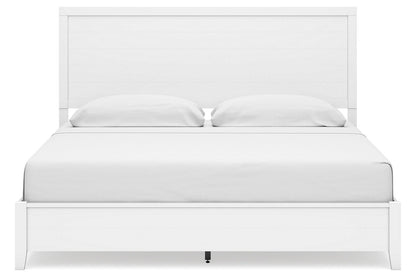 Binterglen White King Panel Bed -  Ashley - Luna Furniture