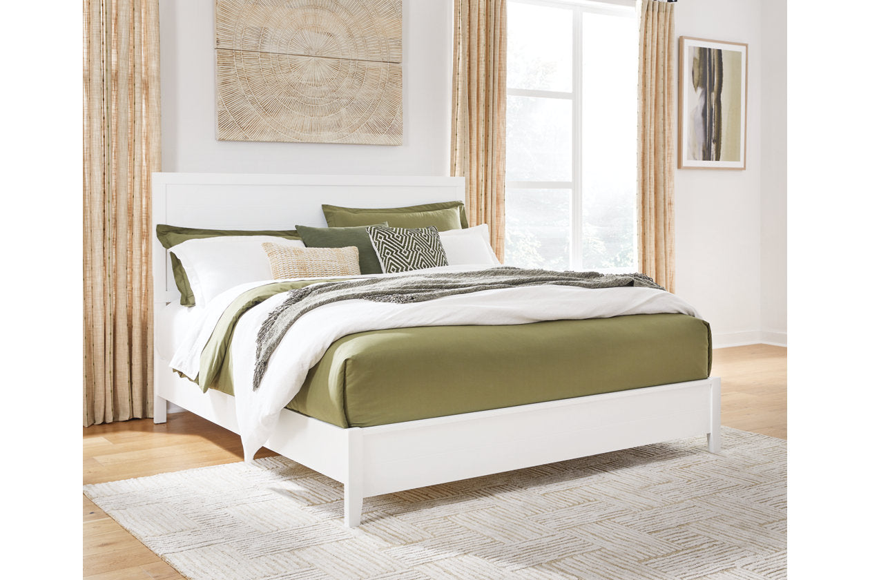 Binterglen White Queen Panel Bed -  Ashley - Luna Furniture