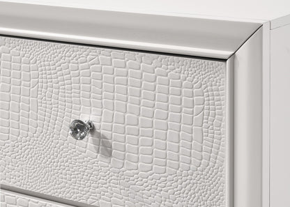 Lyssa Oat and Frost LED Upholstered Panel Bedroom Set from Crown Mark - Luna Furniture