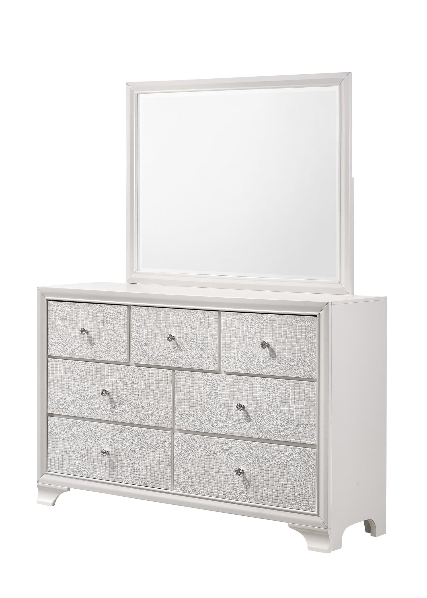 Lyssa Oat and Frost LED Upholstered Panel Bedroom Set from Crown Mark - Luna Furniture