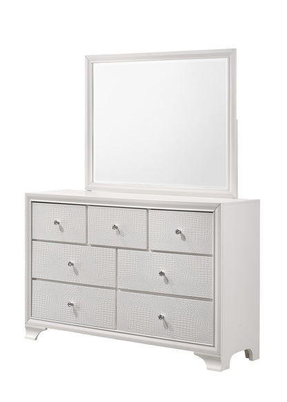 Lyssa Oat and Frost LED Upholstered Panel Bedroom Set from Crown Mark - Luna Furniture