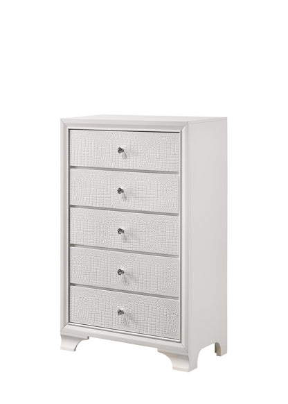 Lyssa Oat and Frost LED Upholstered Panel Bedroom Set from Crown Mark - Luna Furniture