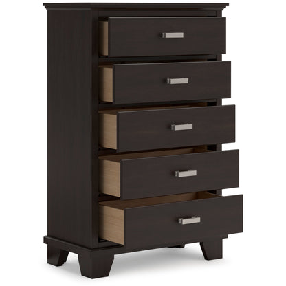 Covetown Dark Brown Panel Bedroom Set from Ashley - Luna Furniture