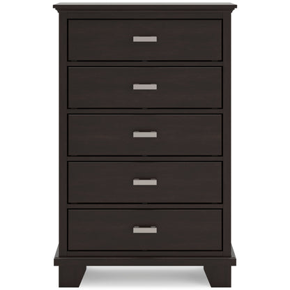 Covetown Dark Brown Panel Bedroom Set from Ashley - Luna Furniture