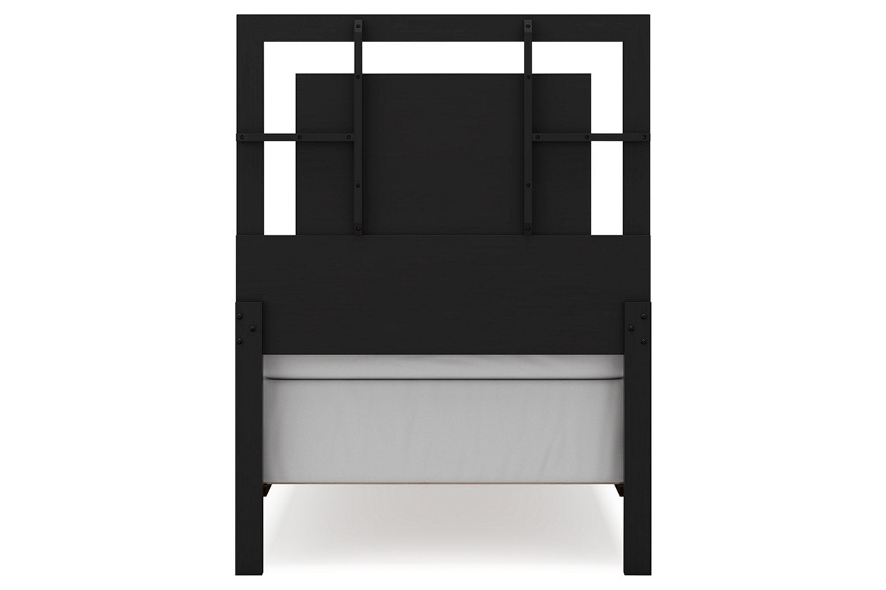 Covetown Dark Brown Twin Panel Bed -  Ashley - Luna Furniture