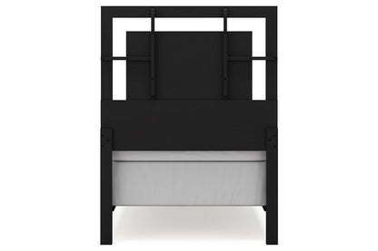 Covetown Dark Brown Twin Panel Bed -  Ashley - Luna Furniture