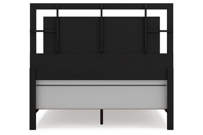 Covetown Dark Brown Queen Panel Bed -  Ashley - Luna Furniture
