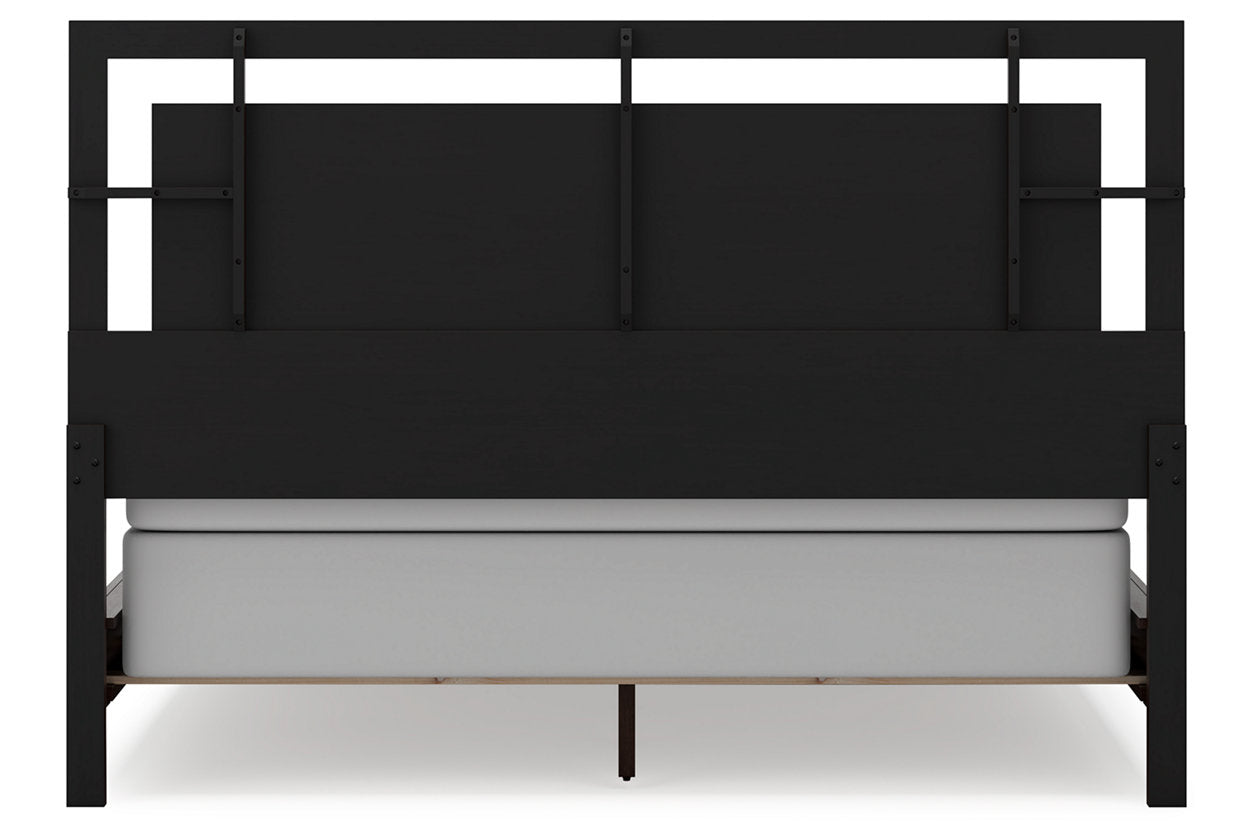 Covetown Dark Brown California King Panel Bed -  Ashley - Luna Furniture