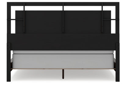 Covetown Dark Brown California King Panel Bed -  Ashley - Luna Furniture