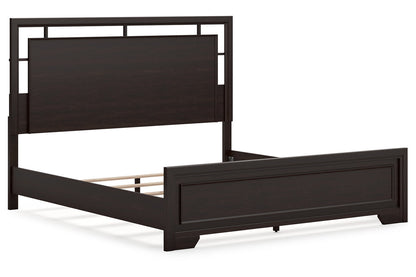 Covetown Dark Brown King Panel Bed -  Ashley - Luna Furniture