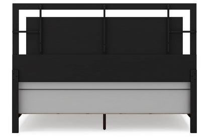 Covetown Dark Brown King Panel Bed -  Ashley - Luna Furniture