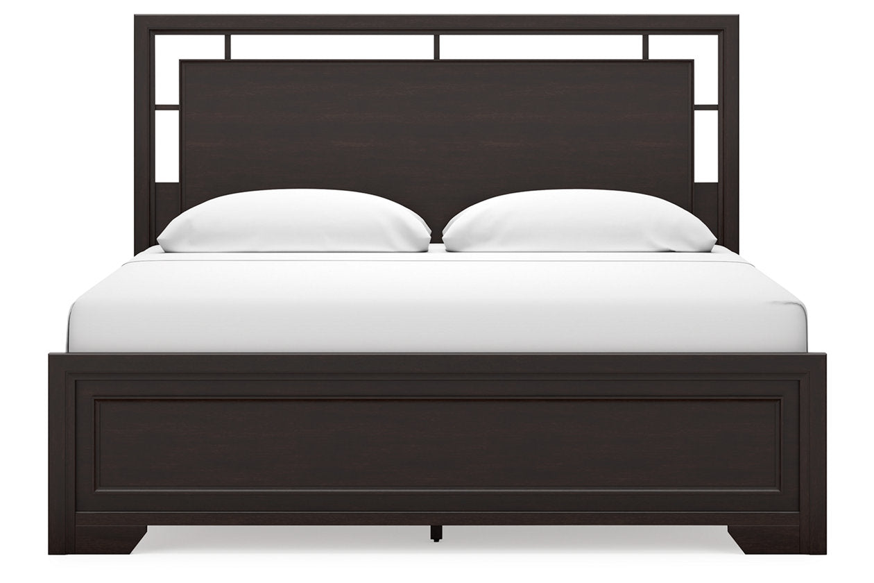 Covetown Dark Brown King Panel Bed -  Ashley - Luna Furniture