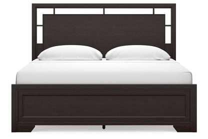 Covetown Dark Brown King Panel Bed -  Ashley - Luna Furniture