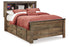 Trinell Brown Full Bookcase Bed with 2 Sided Storage -  Ashley - Luna Furniture