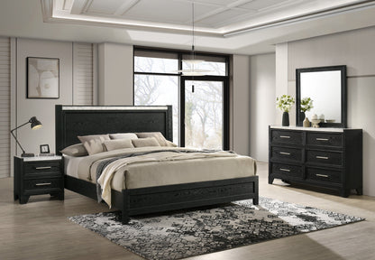 Lamar Black King Bed from Crown Mark - Luna Furniture