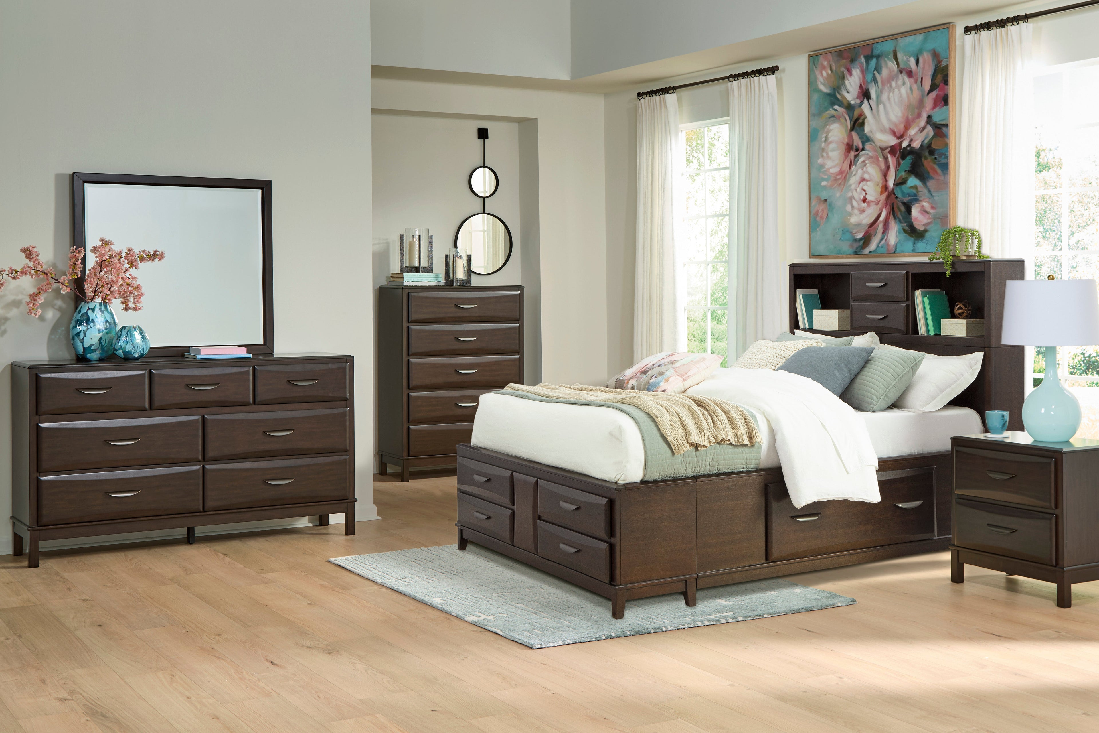 Vanmore Dark Brown Full Storage Bed from Ashley - Luna Furniture
