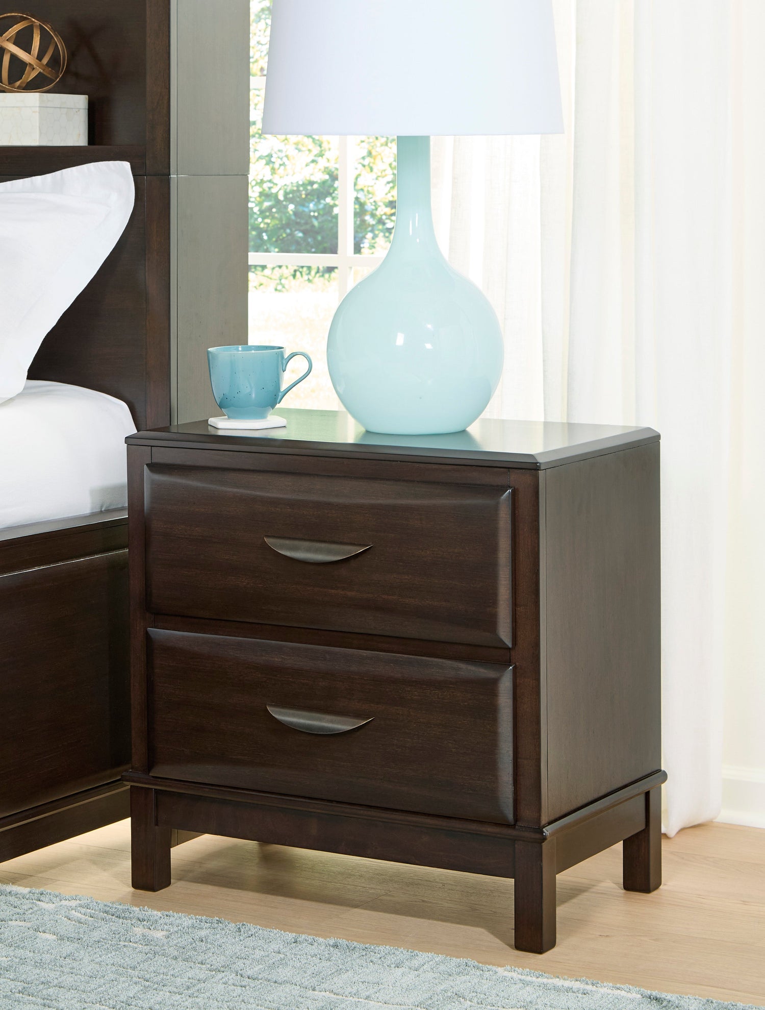 Vanmore Dark Brown Nightstand from Ashley - Luna Furniture