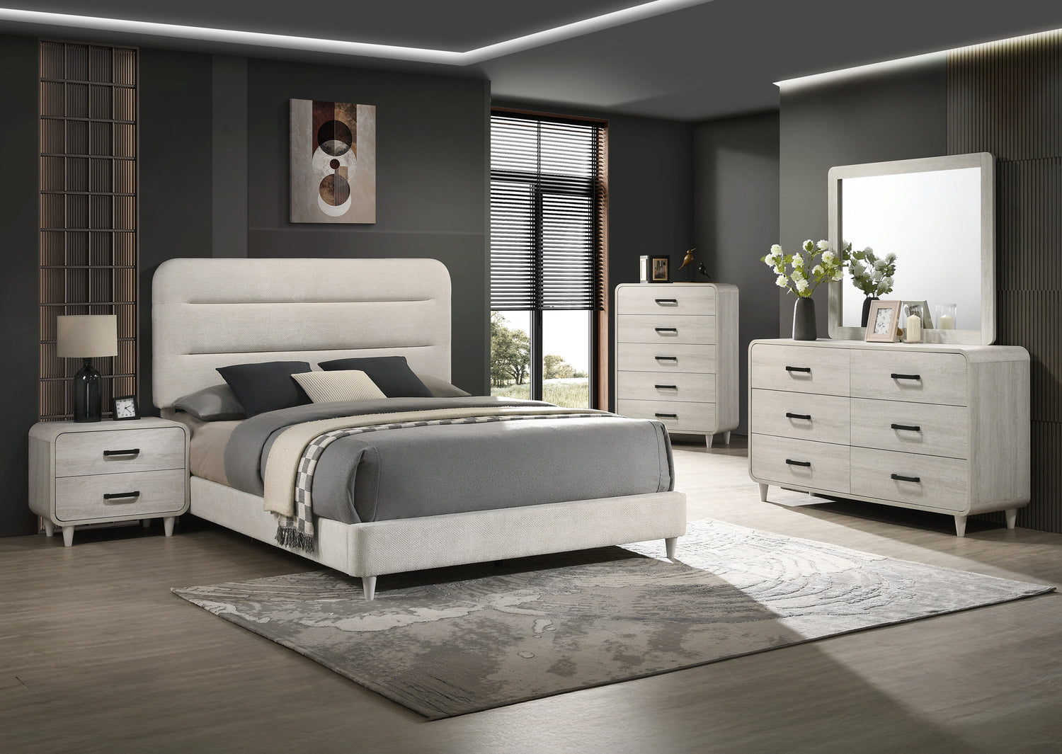 Nyomi White Queen Bed from Crown Mark - Luna Furniture