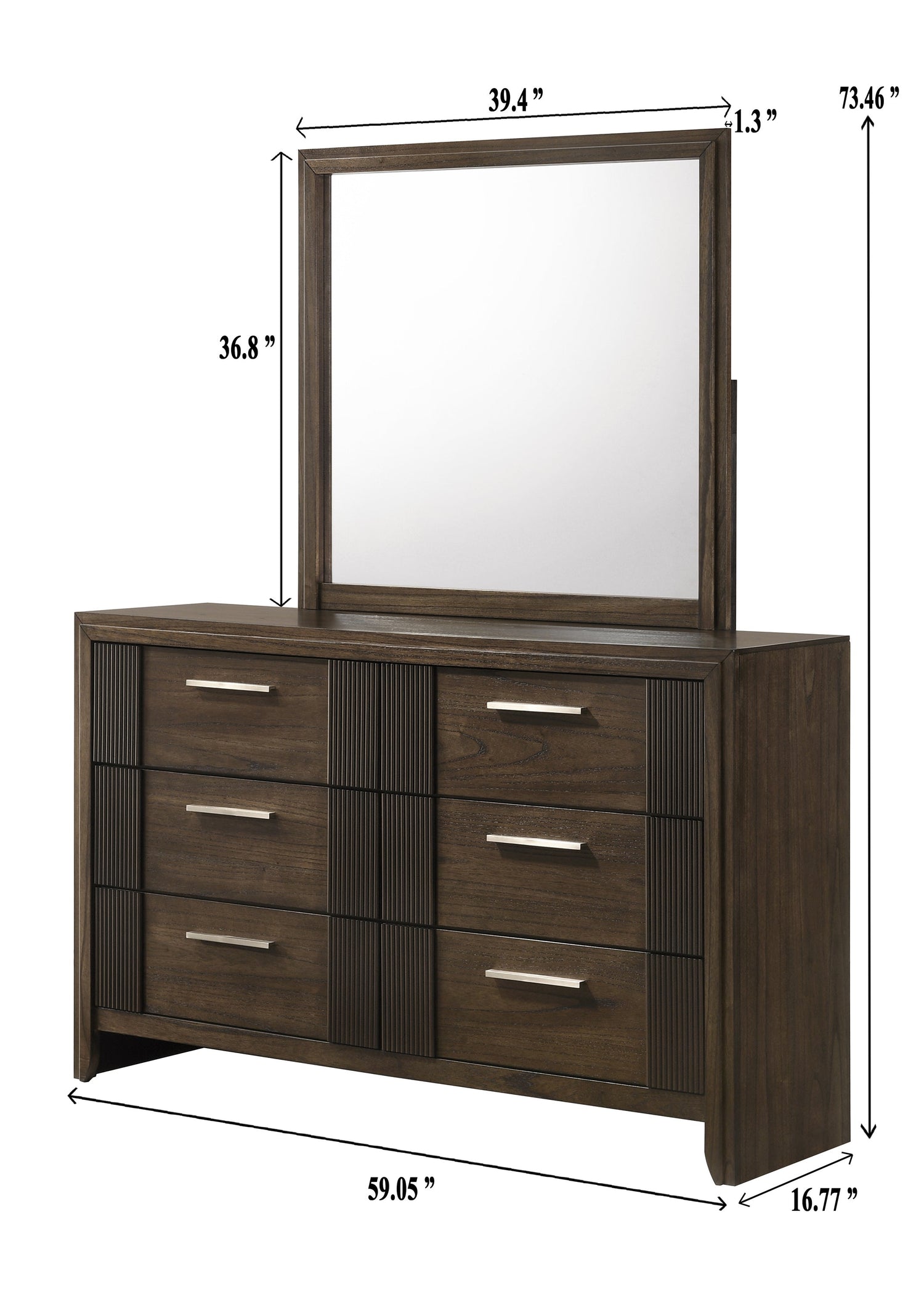 Carlton Brown Bedroom Mirror (Mirror Only) from Crown Mark - Luna Furniture
