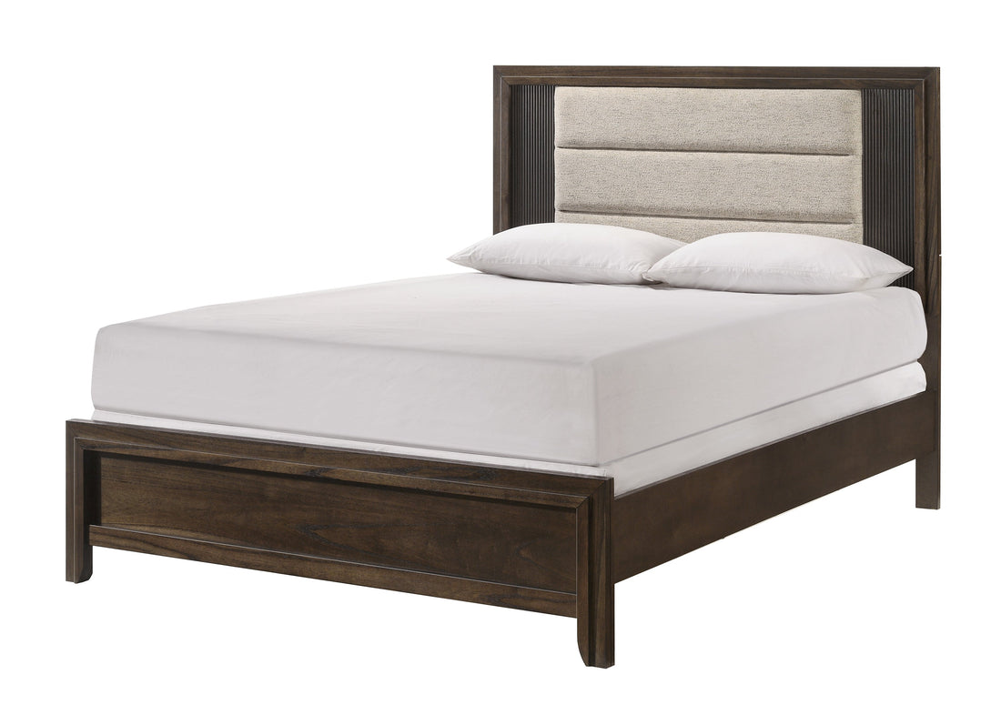 Carlton Brown King Panel Bed from Crown Mark - Luna Furniture