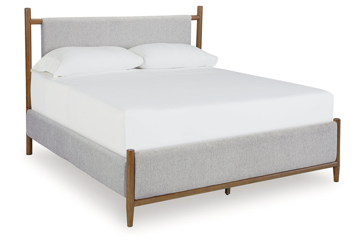 Lyncott Brown Upholstered Panel Bedroom Set from Ashley - Luna Furniture
