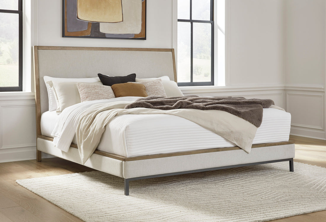 Tomtyn Light Brown Upholstered Bedroom Set from Ashley - Luna Furniture