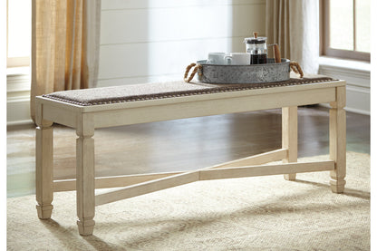 Bolanburg Antique White Dining Table with 2 Chairs and 2 Benches from Ashley - Luna Furniture