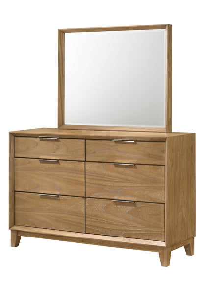 Florian Natural Wood Upholstered Storage Bedroom Set from Crown Mark - Luna Furniture