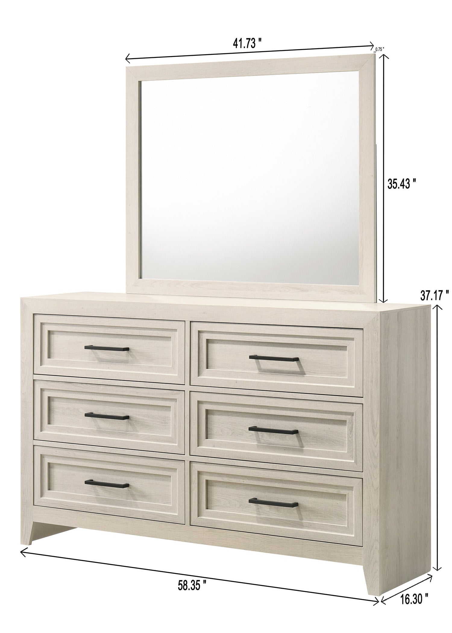 Lorraine Antique White Panel Bedroom Set from Crown Mark - Luna Furniture