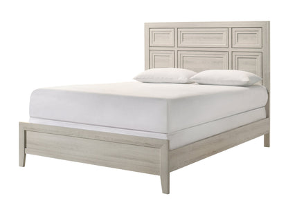 Lorraine Antique White Queen Panel Bed from Crown Mark - Luna Furniture