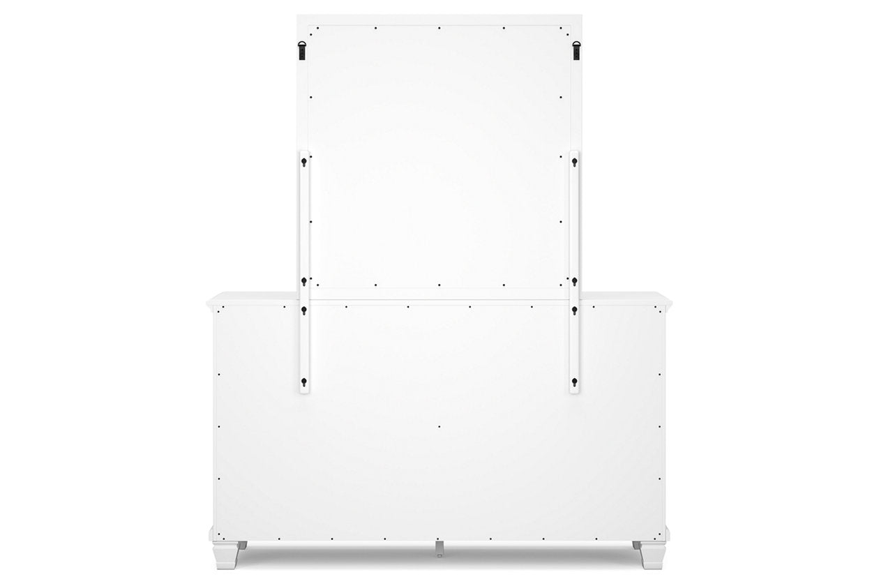 Fortman White Dresser and Mirror -  Ashley - Luna Furniture