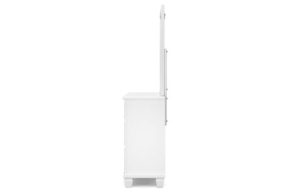 Fortman White Dresser and Mirror -  Ashley - Luna Furniture